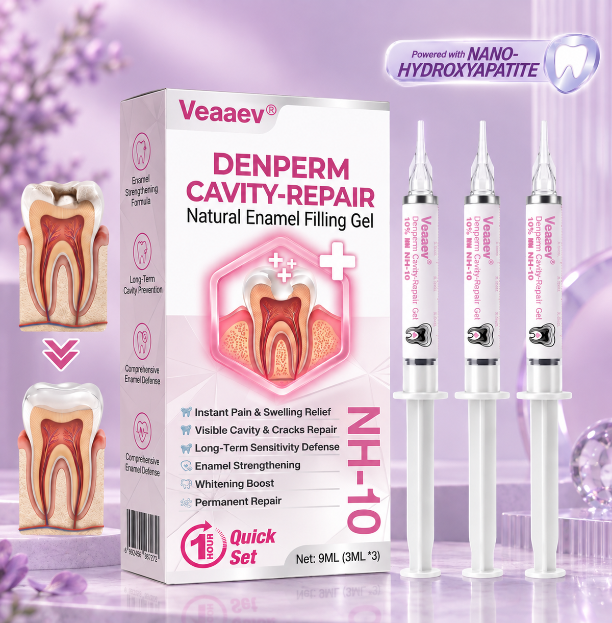 VEAAEV® 🏆DenPerm Cavity-Repair Natural Enamel Filling Gel
