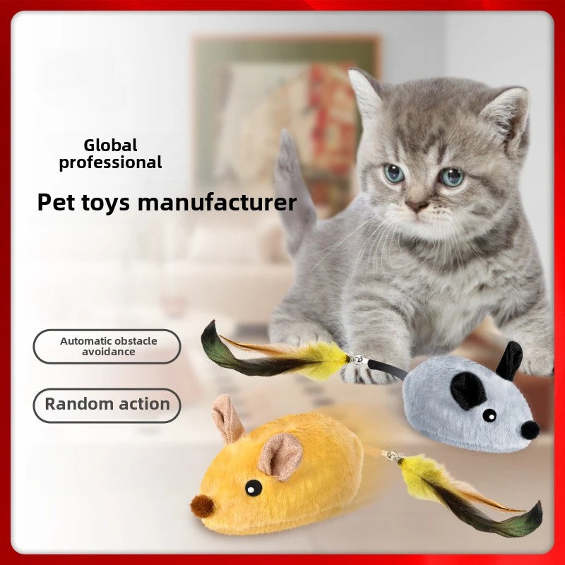 Automatic sensing Mouse Moving Cat Toys Electronic Squeaky Mice Moving Cat Mouse Toy for Kitten indoor/Outdoor pet dog Exercise