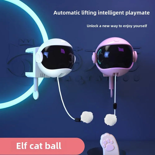 Flower Season Elf Cat Teasing Ball Automatic Lifting Toys Electric Cat Teaser Toy Educational Toys Self-Hi Toys
