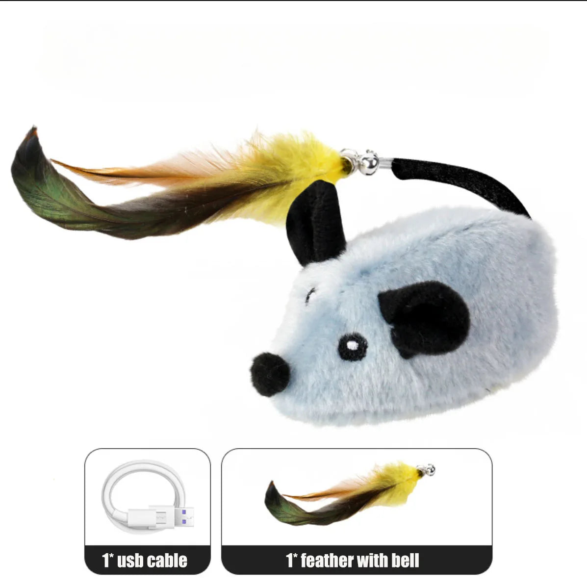 Automatic sensing Mouse Moving Cat Toys Electronic Squeaky Mice Moving Cat Mouse Toy for Kitten indoor/Outdoor pet dog Exercise