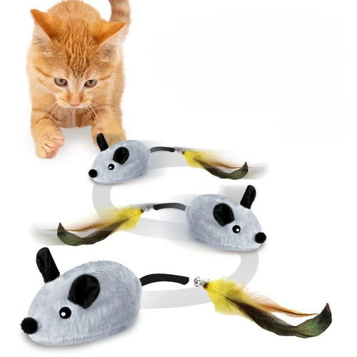 Automatic sensing Mouse Moving Cat Toys Electronic Squeaky Mice Moving Cat Mouse Toy for Kitten indoor/Outdoor pet dog Exercise