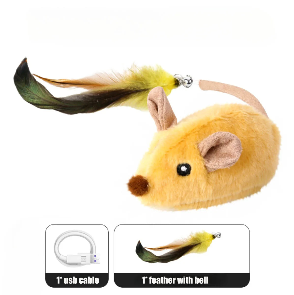 Automatic sensing Mouse Moving Cat Toys Electronic Squeaky Mice Moving Cat Mouse Toy for Kitten indoor/Outdoor pet dog Exercise