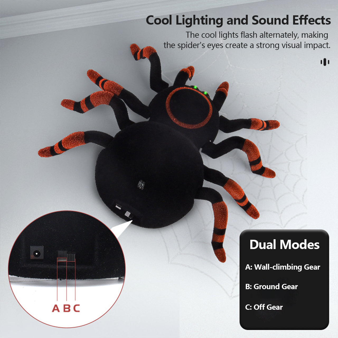 Wall Crawler Gecko - LED RC Toy for Indoor Family Fun & Prank Gifts