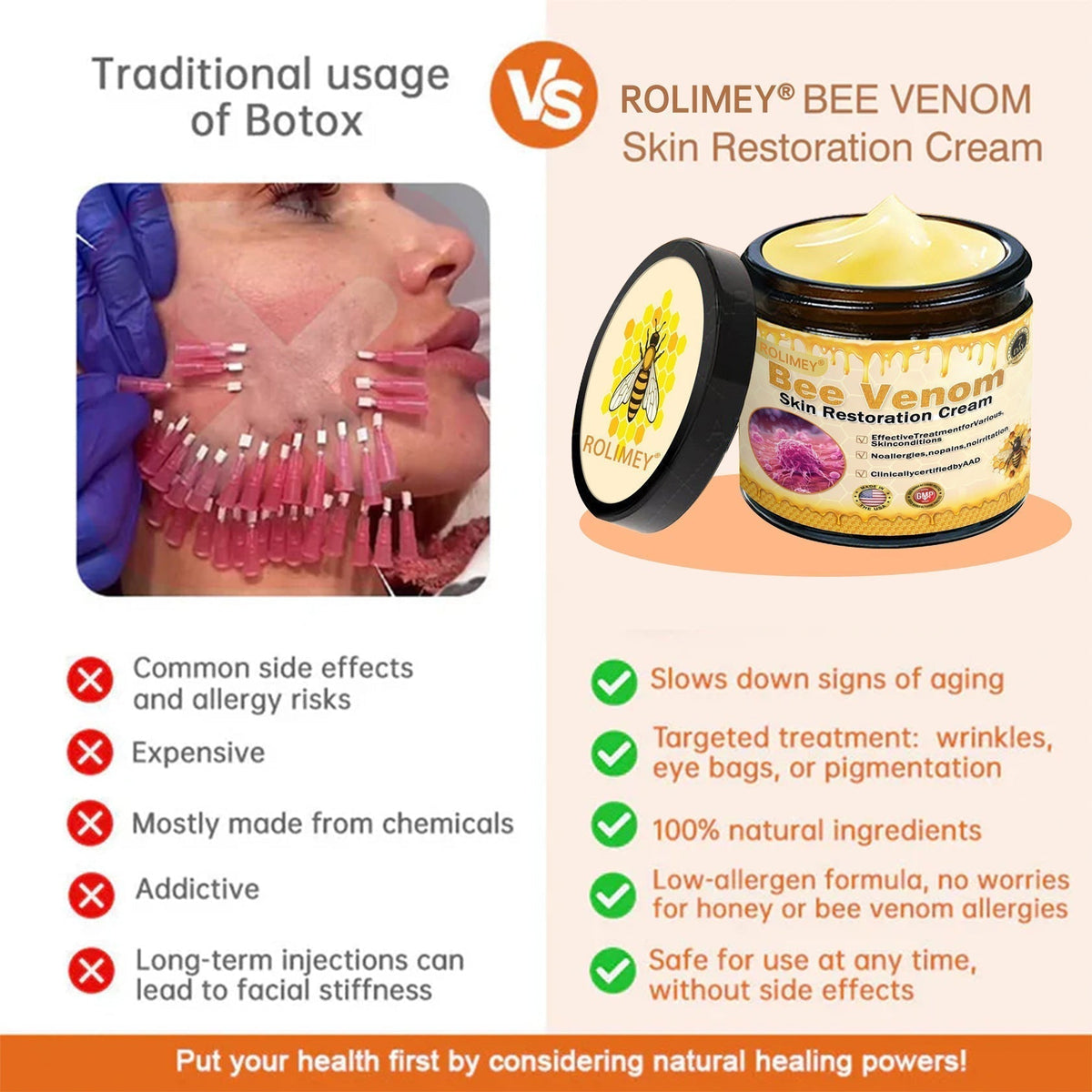 👨‍⚕️ Rolimey® Bee venom Pro Comprehensive Cream —Tightening for Skin Types 🔥