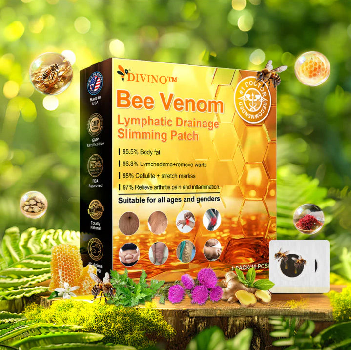 🐝🌸🌸DIVINO™ Bee Venom Lymphatic Drainage Slimming Patch🔥Limited time 50% OFF🔥（Suitable for use by individuals of all ages)