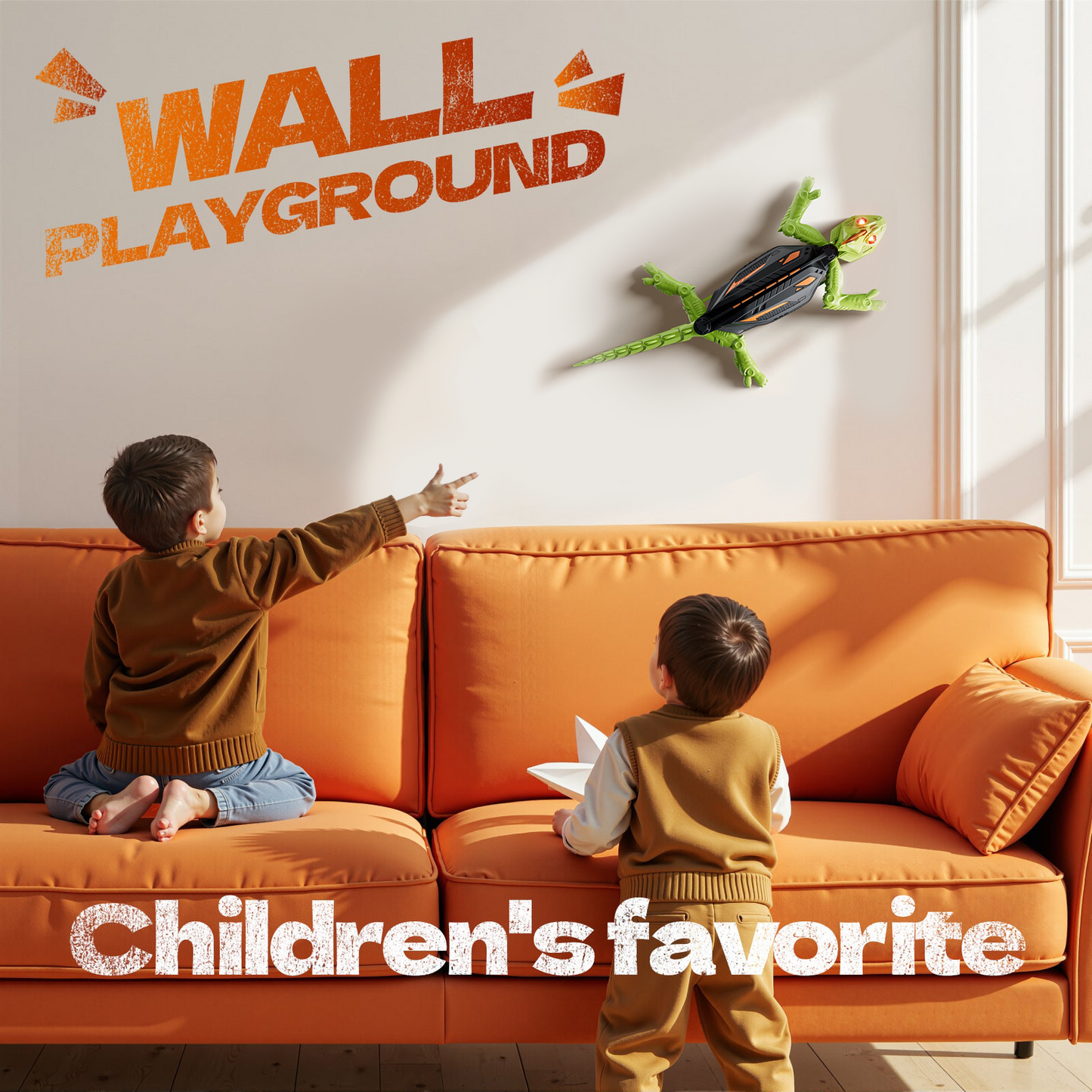 Wall Crawler Gecko - LED RC Toy for Indoor Family Fun & Prank Gifts