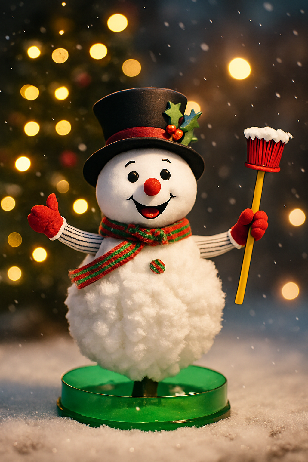 Broom Snowman