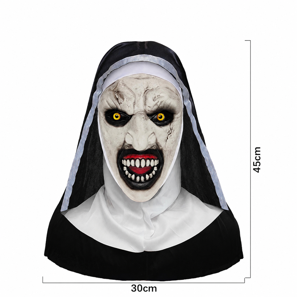 Black-mouth nun headgear