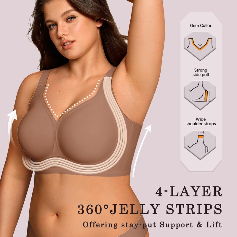 Full coverage wireless bra..