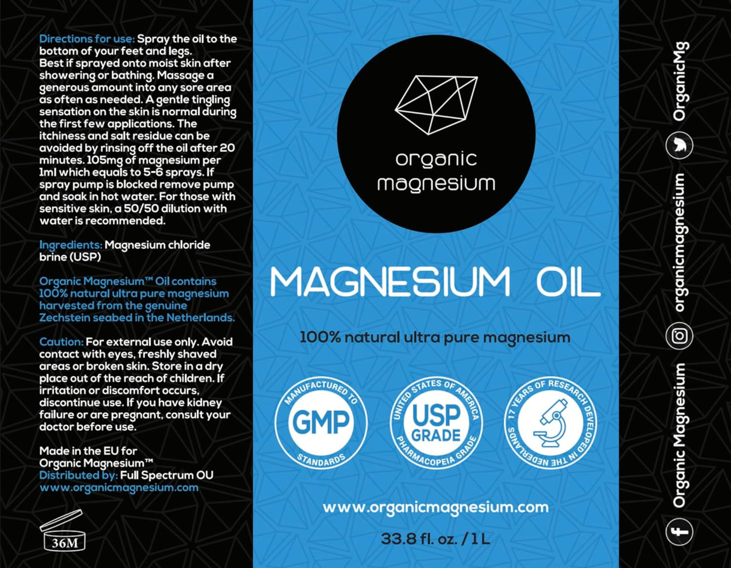 Magnesium Spray - Instant Relief for Leg Cramps | Ancient Zechstein Source | Perfect for Sports & Sleep | Adults & Kids  🔥