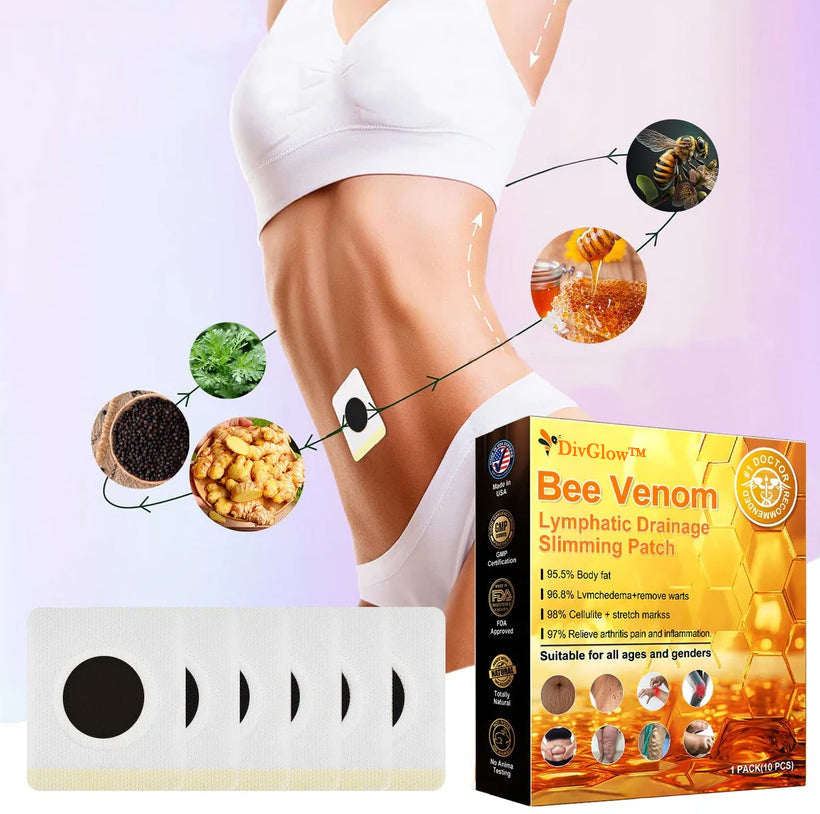 🐝🌸🌸DIVINO™ Bee Venom Lymphatic Drainage Slimming Patch🔥Limited time 50% OFF🔥（Suitable for use by individuals of all ages)