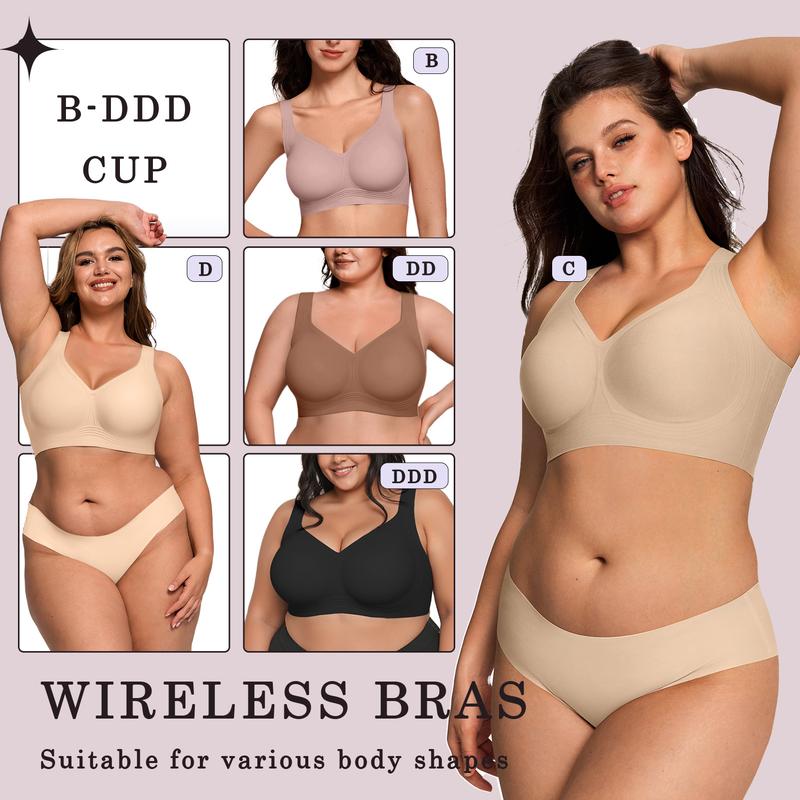 Full coverage wireless bra..