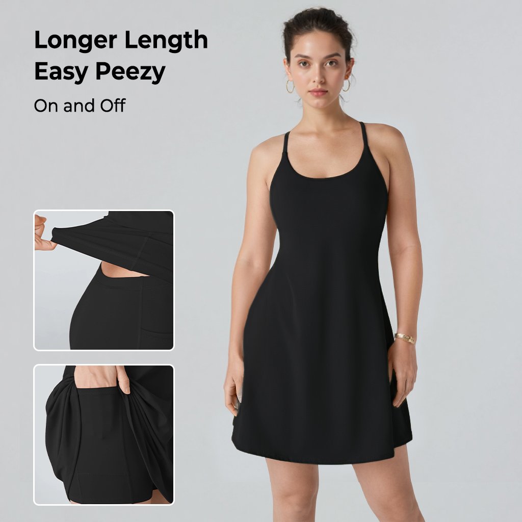 Final 3 Hours: 50%OFF🔥Athletic Dress with Unique Built-in Shorts