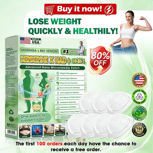 🧑‍⚕️🩺 Moringa · Berberine × NAD+ 𝟏𝟎-𝐢𝐧-𝟏 𝐀𝐝𝐯𝐚𝐧𝐜𝐞𝐝 𝐍𝐚𝐧𝐨 𝐌𝐢𝐜𝐫𝐨𝐧𝐞𝐞𝐝𝐥𝐞 𝐏𝐚𝐭𝐜𝐡 — 𝐎𝐧𝐜𝐞 𝐃𝐚𝐢𝐥𝐲, 𝐕𝐢𝐬𝐢𝐛𝐥𝐞 𝐑𝐞𝐬𝐮𝐥𝐭𝐬 𝐢𝐧 𝟕 𝐃𝐚𝐲𝐬