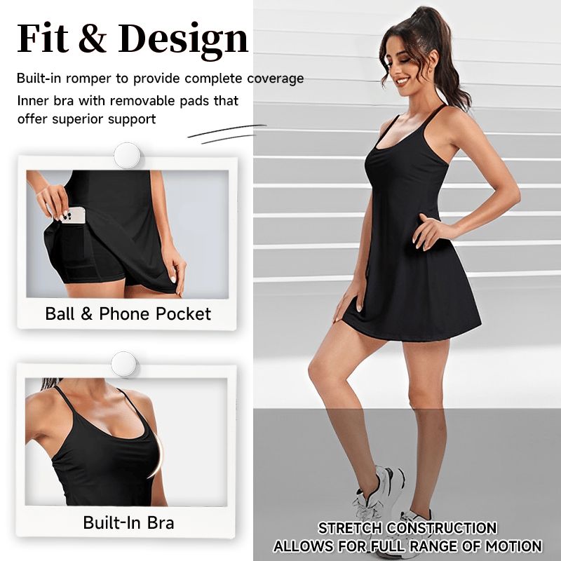 Final 3 Hours: 50%OFF🔥Athletic Dress with Unique Built-in Shorts