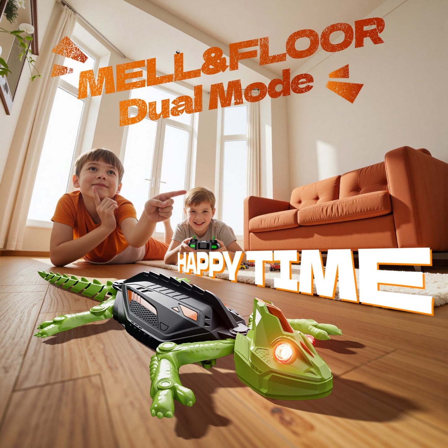 Wall Crawler Gecko - LED RC Toy for Indoor Family Fun & Prank Gifts
