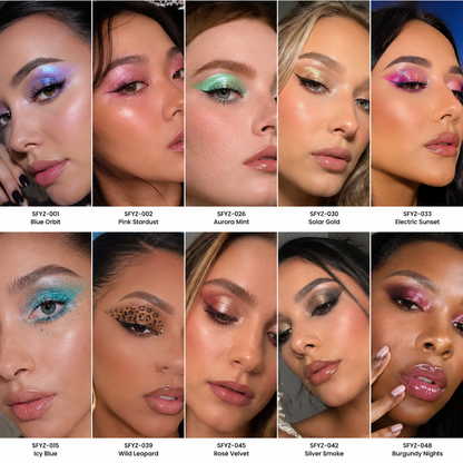 48 Instant Press-On Eyeshadow Looks | Reusable Eye Makeup Stickers