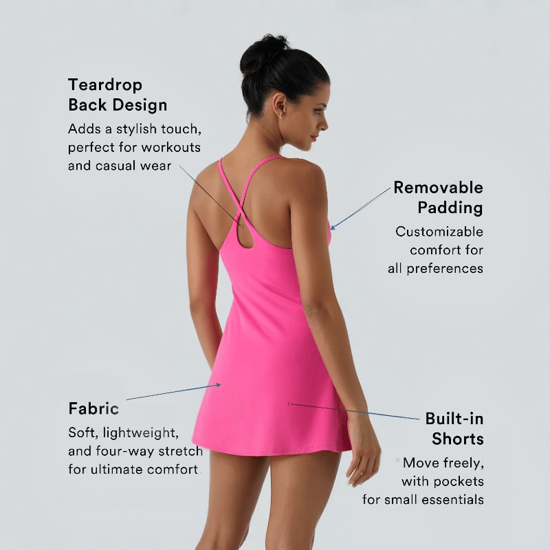 Final 3 Hours: 50%OFF🔥Athletic Dress with Unique Built-in Shorts