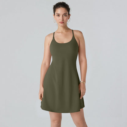 Final 3 Hours: 50%OFF🔥Athletic Dress with Unique Built-in Shorts