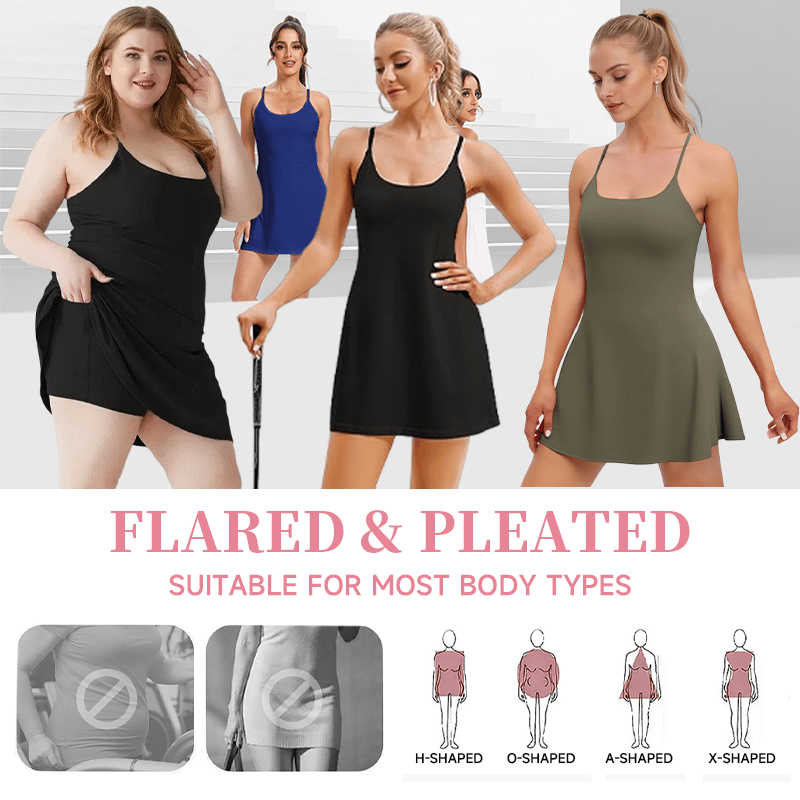 Final 3 Hours: 50%OFF🔥Athletic Dress with Unique Built-in Shorts