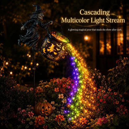 🎃 Halloween Witch Cauldron Garden Light – Magical Outdoor Yard Decor 🧙‍♀️✨