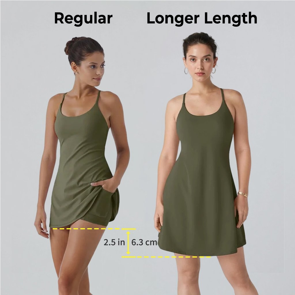 Final 3 Hours: 50%OFF🔥Athletic Dress with Unique Built-in Shorts