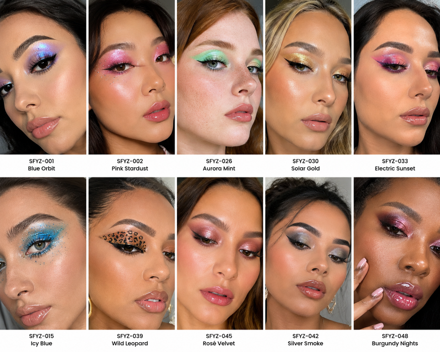 48 Instant Press-On Eyeshadow Looks | Reusable Eye Makeup Stickers