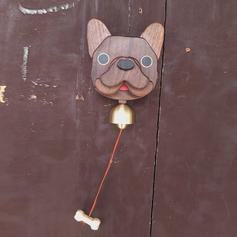 Handcrafted Wooden Shiba Inu Doorbell Wind Chime