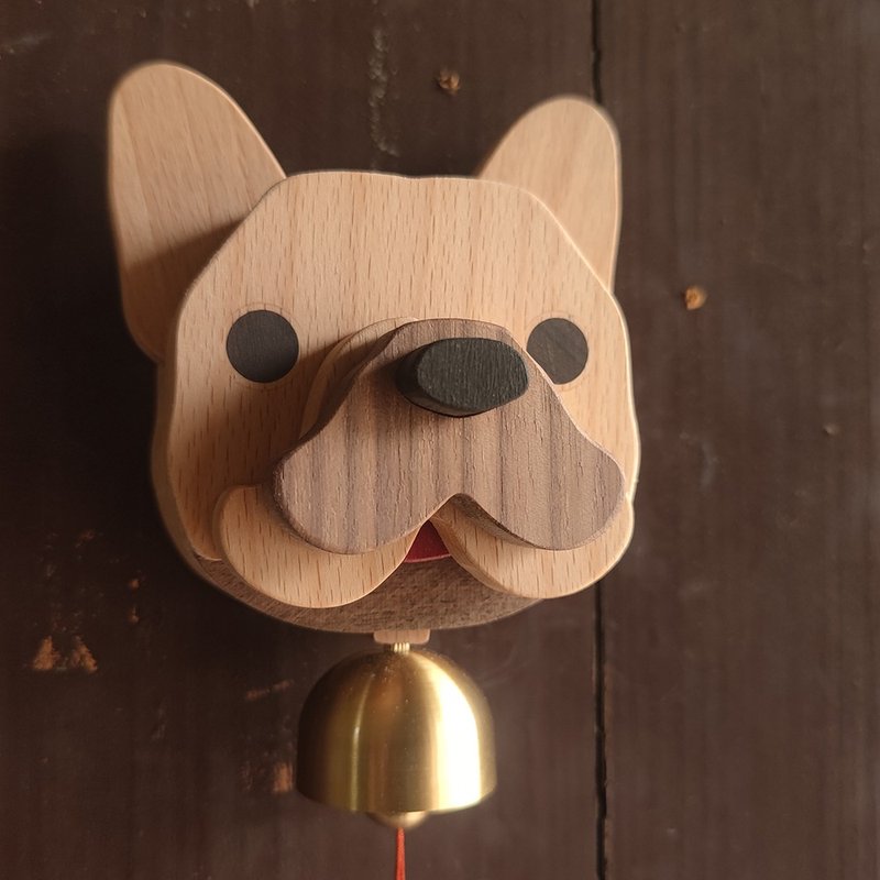 Handcrafted Wooden Shiba Inu Doorbell Wind Chime