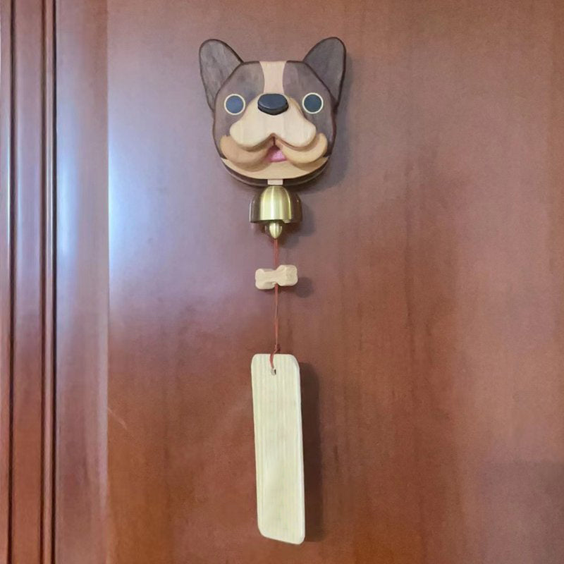 Handcrafted Wooden Shiba Inu Doorbell Wind Chime